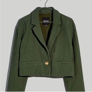 Madewell Cropped Blazer - L